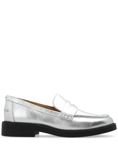 Michael Michael Kors Eden metallic-leather loafers