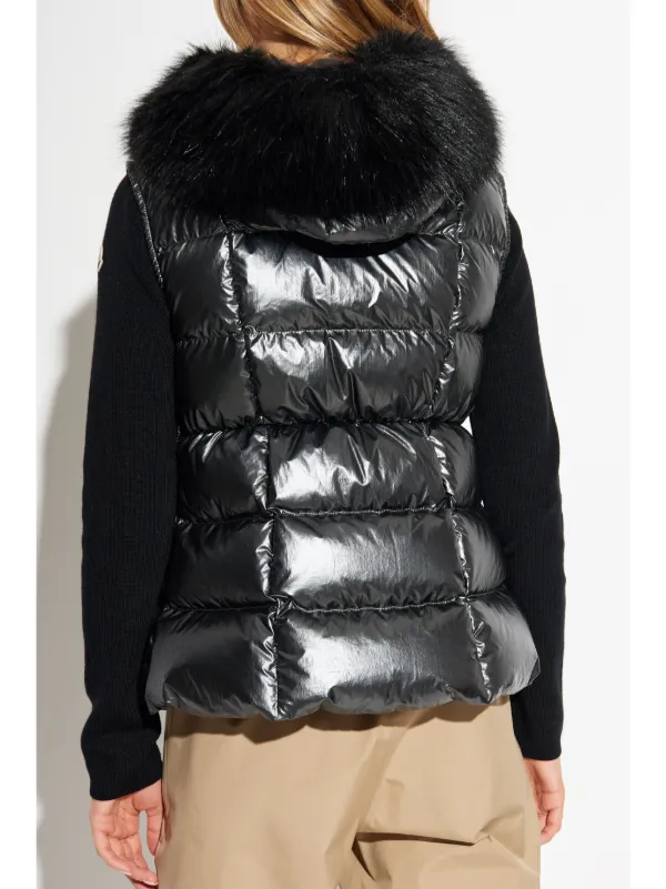 関税込 MONCLER | ERMIONE SHEARLING vest J20931A00065M437820J Moncler Ermione Shearling Puffer Vest | Neiman Marcus