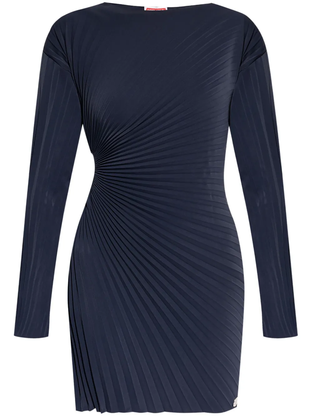 Kenzo Pleated long sleeve Dress Blue FARFETCH UK