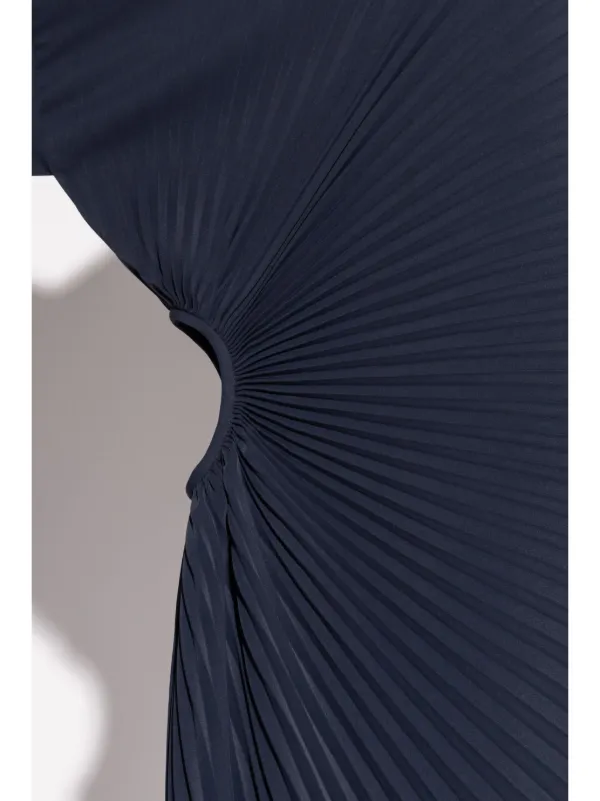 Kenzo Pleated long-sleeve Dress | Blue | FARFETCH