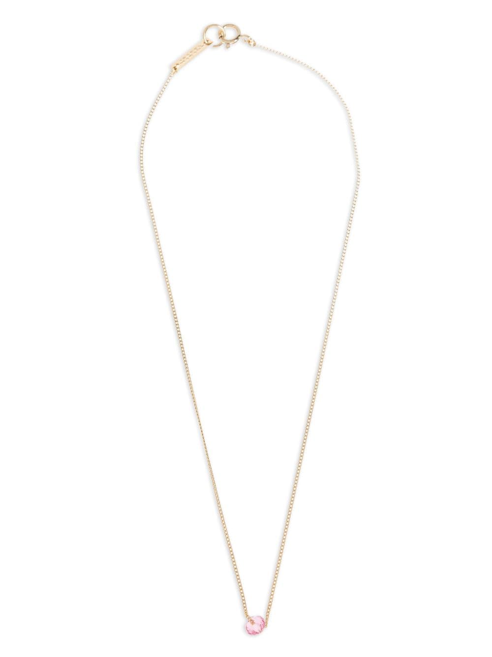 Isabel Marant Logo-plaque Necklace In Gold