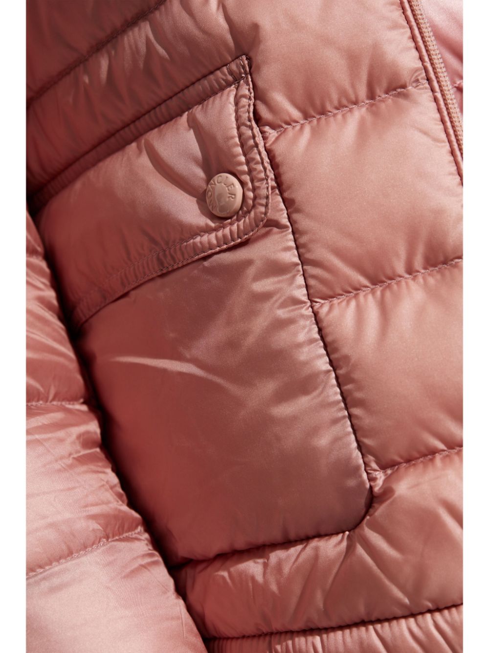 Shop Moncler Lans Down Jacket In Pink