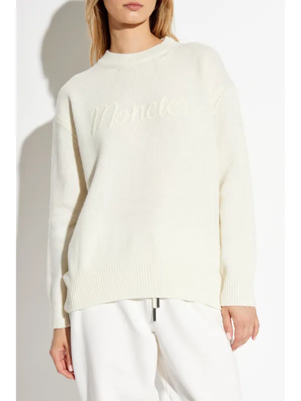 スウェット・トレーナー MONCLER Wool jumper with embroidered monogram Moncler - Virgin wool half-zip sweater Moncler
