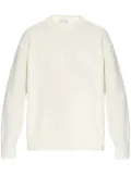 Moncler embroidered-logo sweatshirt - White