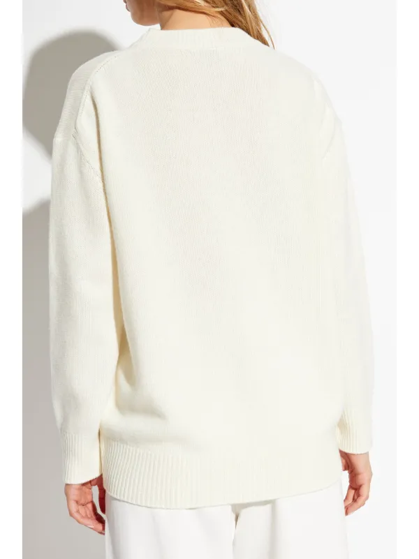 スウェット・トレーナー MONCLER Wool jumper with embroidered monogram Moncler - Virgin wool half-zip sweater Moncler