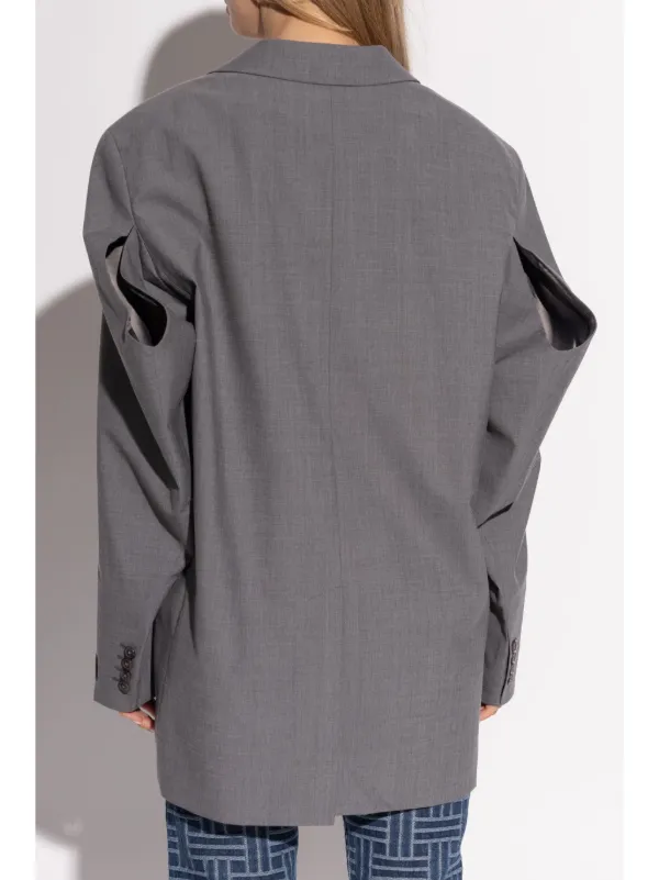 Kenzo Single Breasted Blazer | Grey | FARFETCH JO
