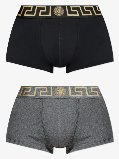 Versace set de dos piezas de ropa interior de jersey de algodón