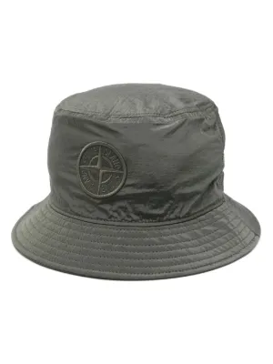 Stone Island Compass Logo Bucket Hat | Black | FARFETCH OM