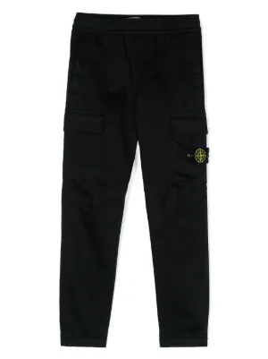 Stone Island Junior ジップポケット スウェットパンツ | ブルー