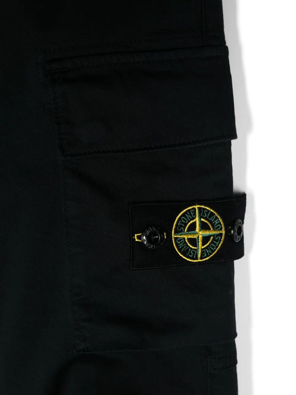 Stone Island Junior Broek met toelopende pijpen Zwart
