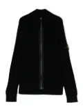 Stone Island Junior Compass-badge raglan cardigan - Black