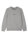 Stone Island Junior logo-print organic-cotton sweatshirt - Grey
