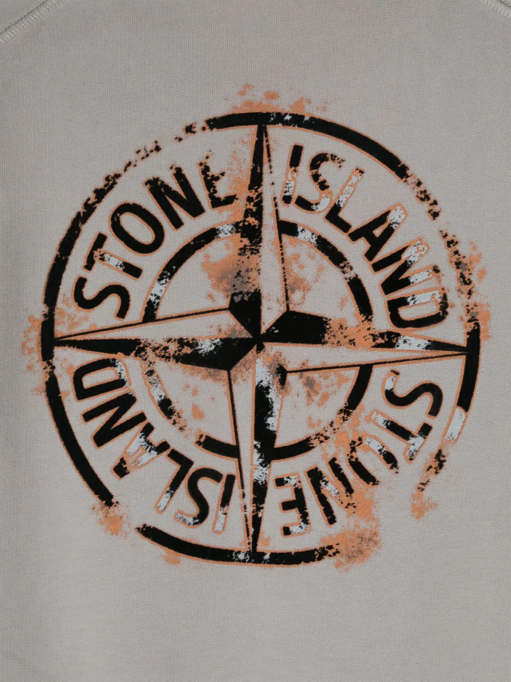 Stone Island Junior Sweater met logoprint Grijs