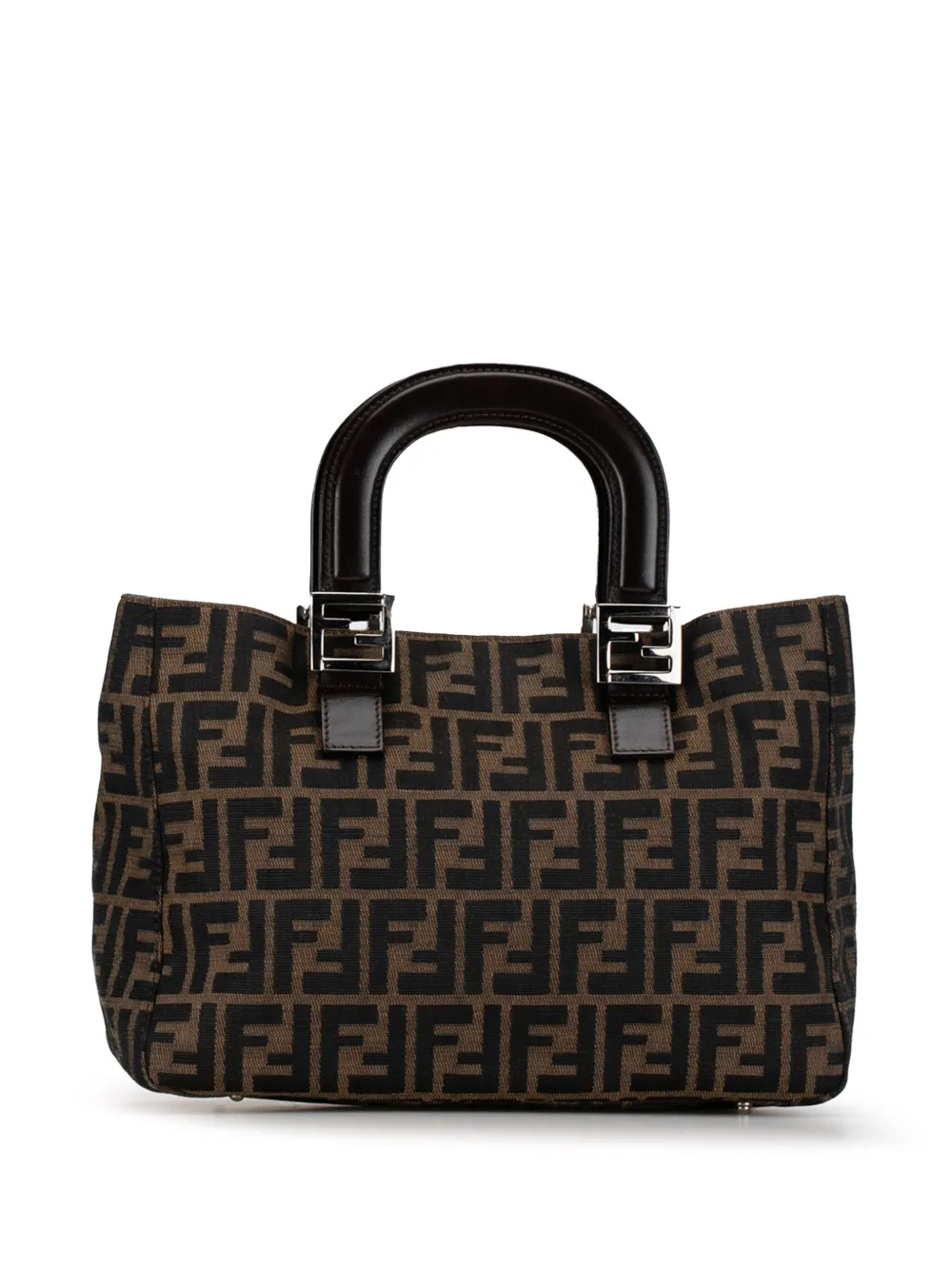 Fendi Pre-Owned 2000-2010 Zucca Twins handtas - Bruin