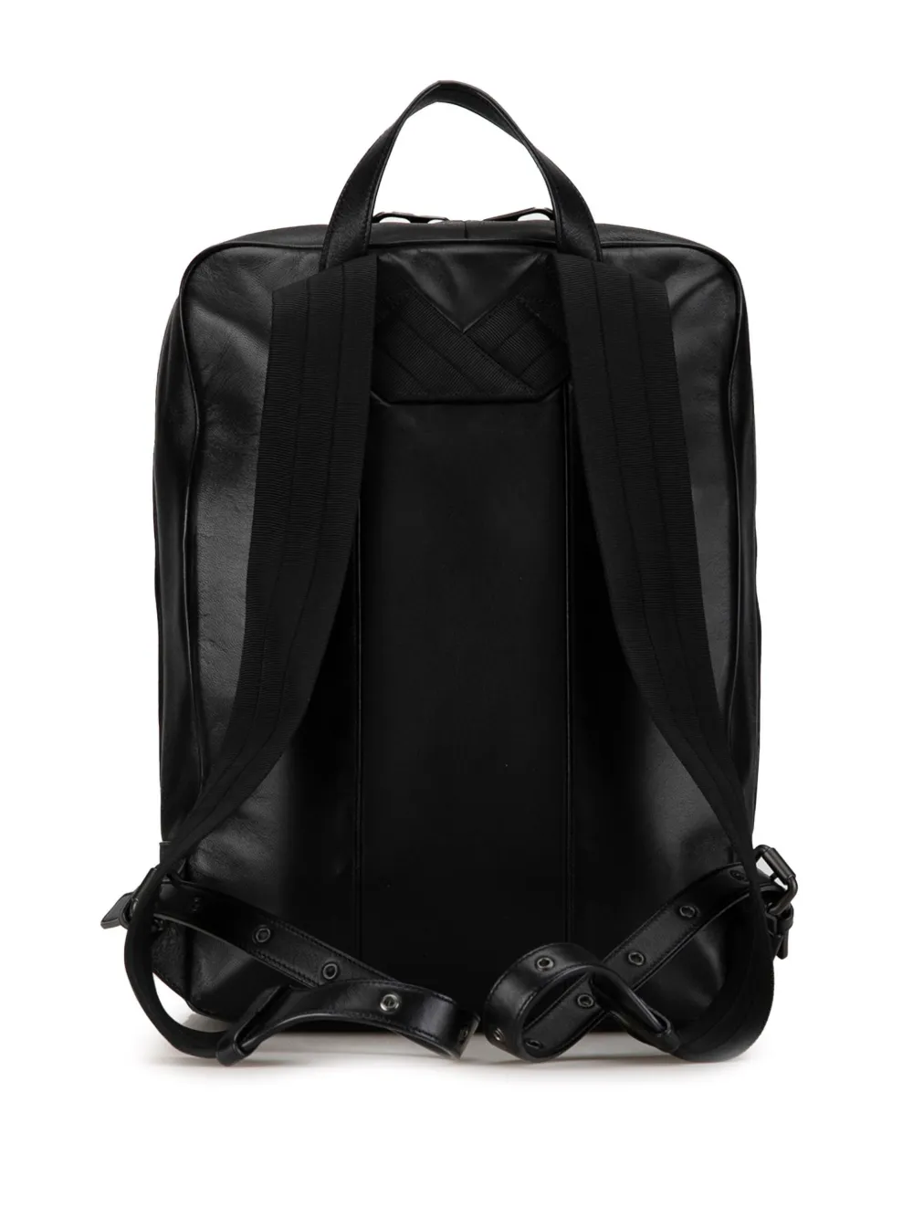 Bottega Veneta Pre-Owned 2012-2023 Intrecciato leren rugzak - Zwart
