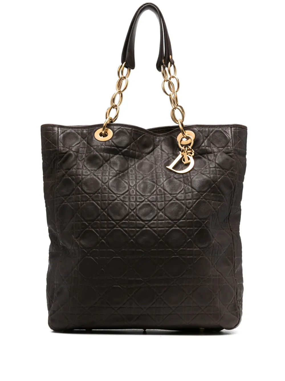 Christian Dior Pre Owned 2010s Lady Dior Soft Tote Bag Braun FARFETCH DE