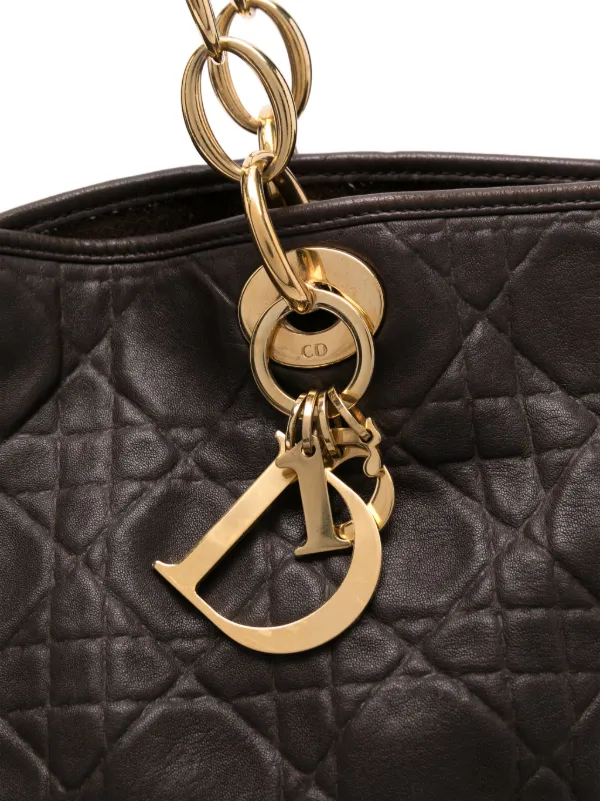 Christian Dior Pre Owned 2010s Lady Dior Soft Tote Bag Braun FARFETCH DE