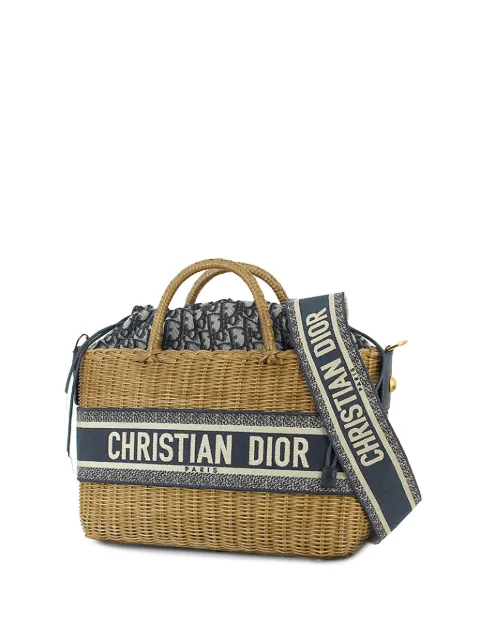 Christian Dior Pre-Owned 2020-2023 Oblique Wicker Basket Bag satchel