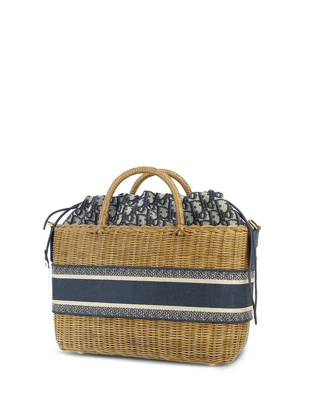 Christian Dior Pre-Owned 2020-2023 Oblique Wicker Basket Bag satchel | Pre-Owned | Image 2