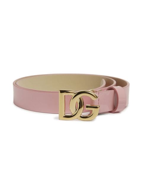 Dolce & Gabbana Kids DG logo leather belt