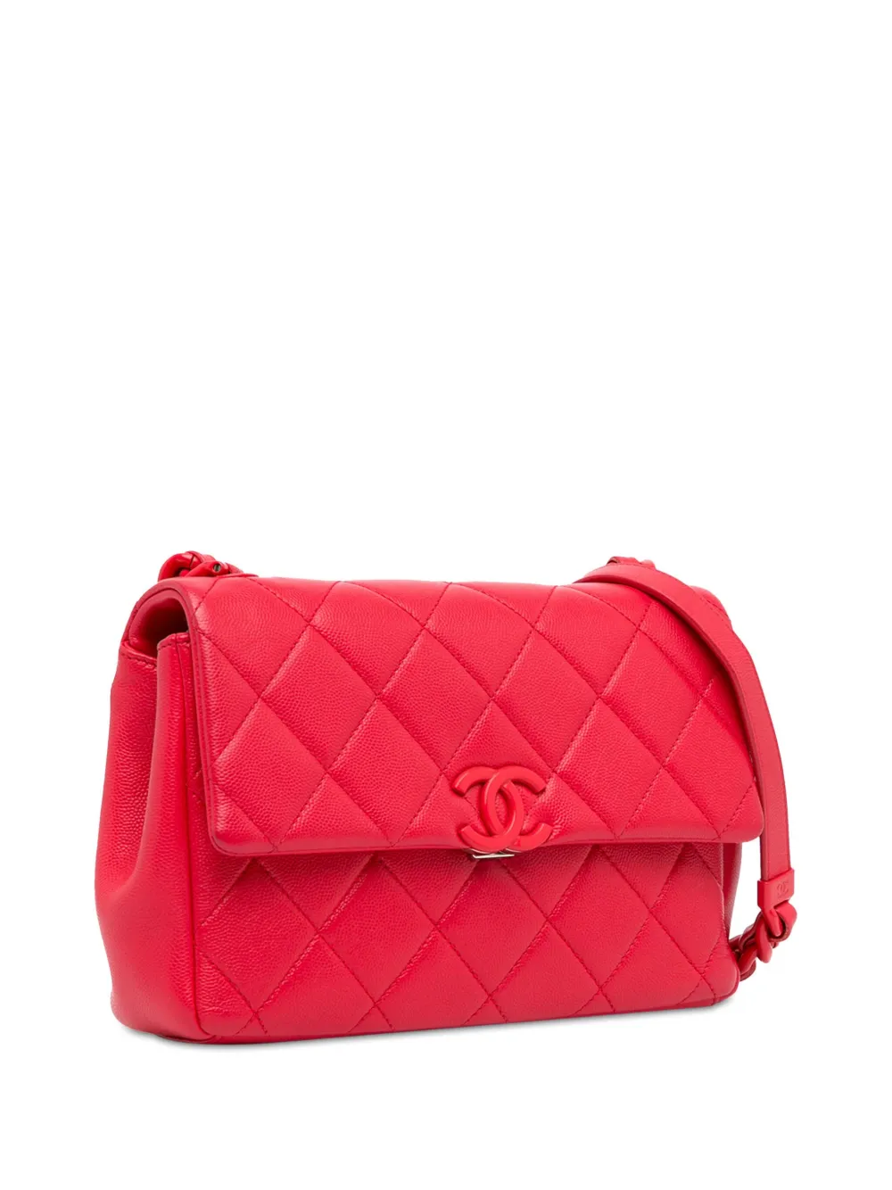 Pre-owned Chanel 2021 Medium Caviar My Everything Flap Crossbody Bag In Pink