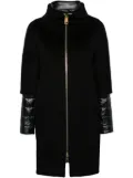 Herno detachable-panels virgin-wool coat - Black