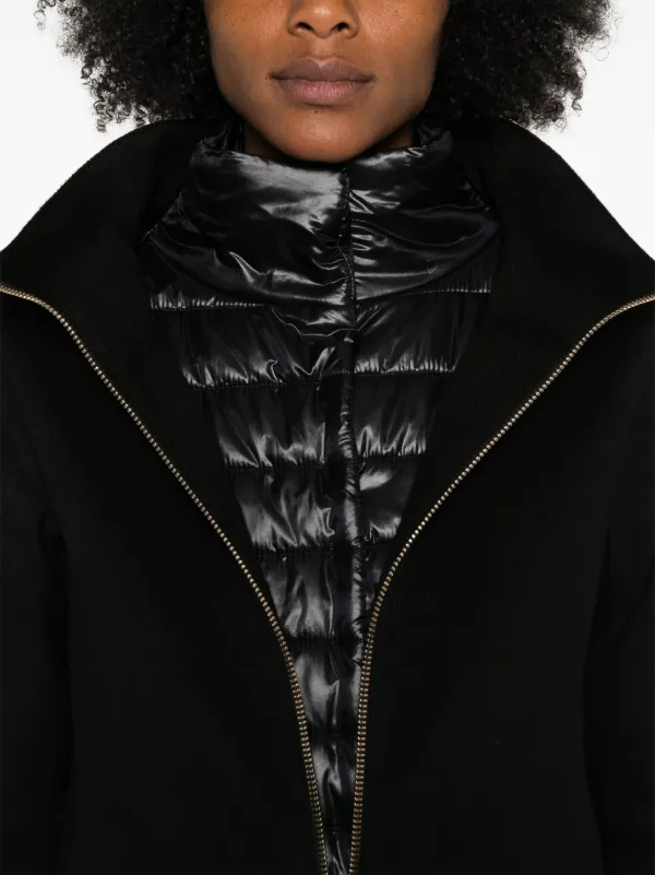 Herno detachable-panels virgin-wool Coat | Black | FARFETCH HK