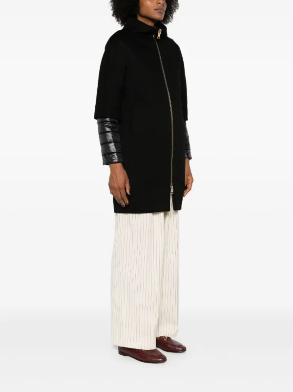 【関税＆送料込み】Herno Detachable-Panels Virgin-Wool Coat Herno detachable-panels virgin-wool Coat | Black | FARFETCH ID