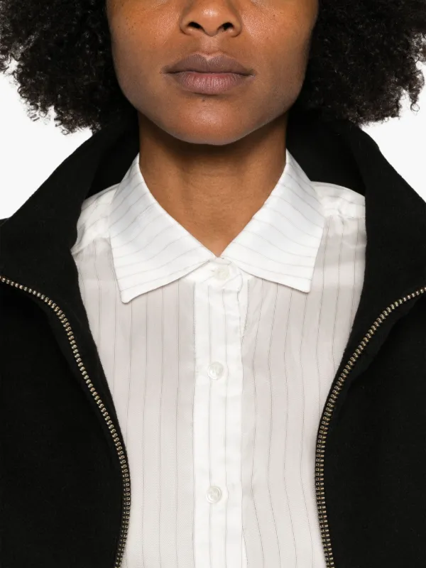 Herno detachable-panels virgin-wool Coat | Black | FARFETCH