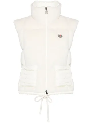 Moncler Arques fleece-texture Gilet | White | FARFETCH
