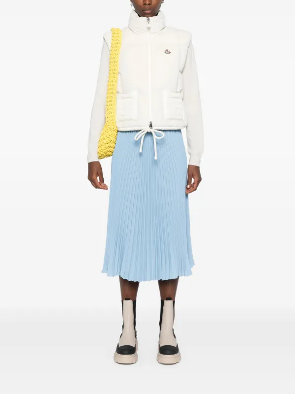 Moncler Arques fleece-texture Gilet | White | FARFETCH GE