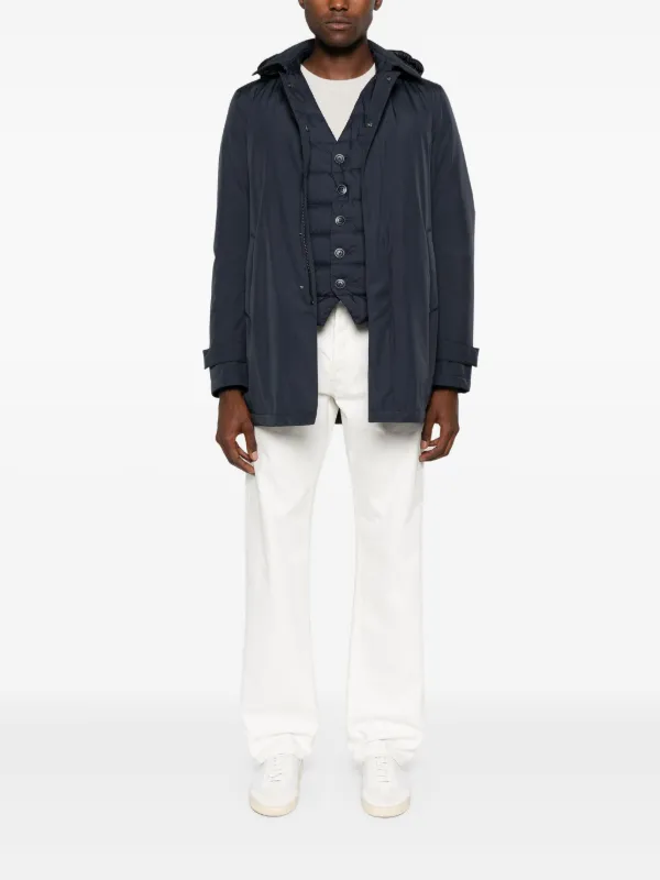 Herno Vネック ダウンベスト | ブルー | FARFETCH JP