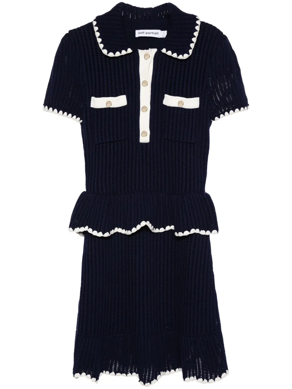 Self portrait crochet mini dress new arrivals