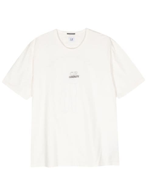 logo-embroidered cotton T-shirt