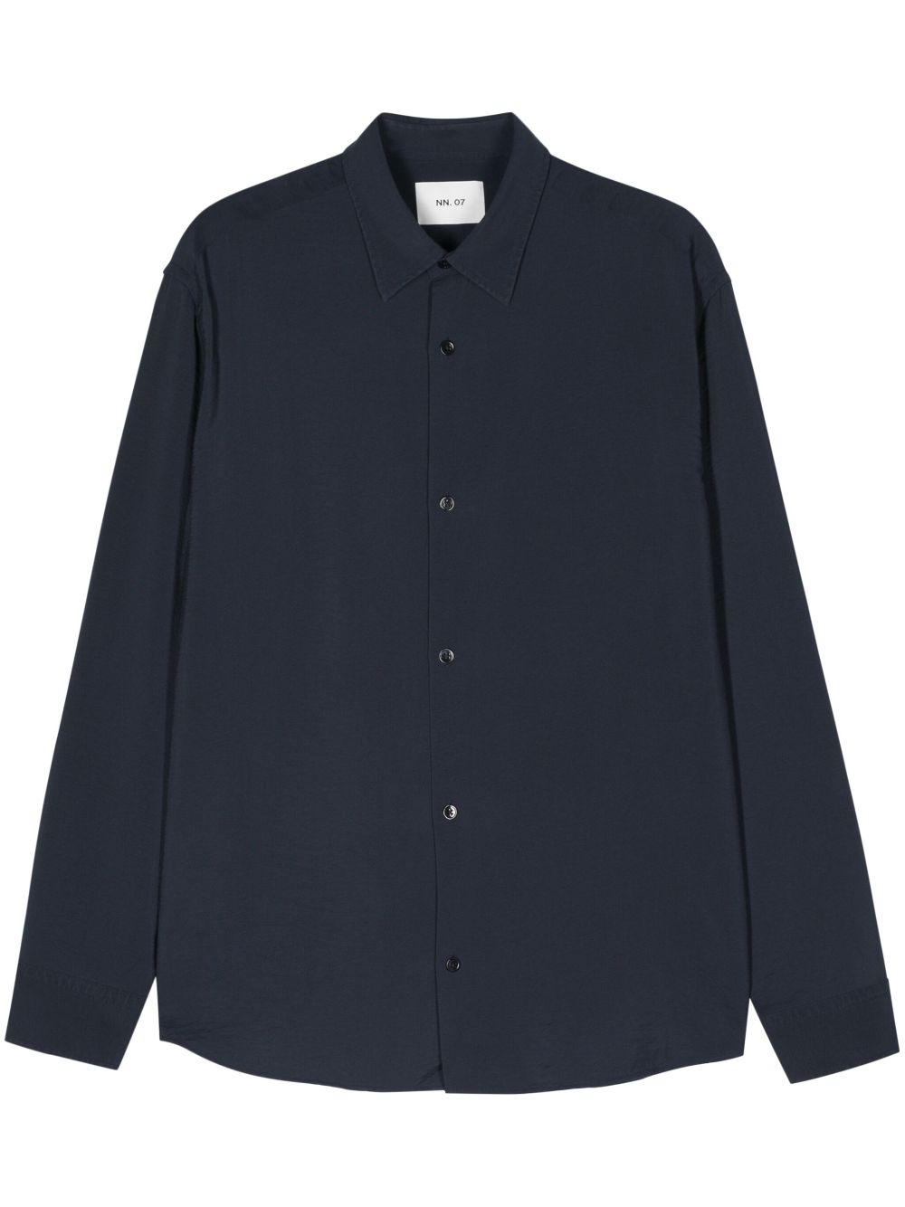 NN07 Freddy seersucker shirt - 200 NAVY BLUE