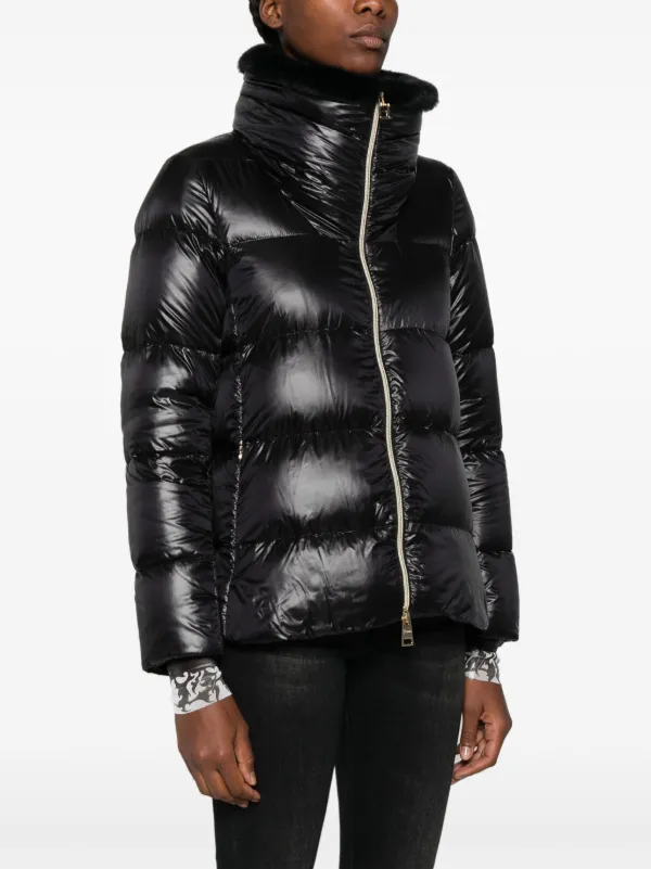 Herno faux fur Collar Puffer Jacket Black FARFETCH PH