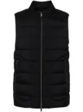Herno zip-up quilted down gilet - Black