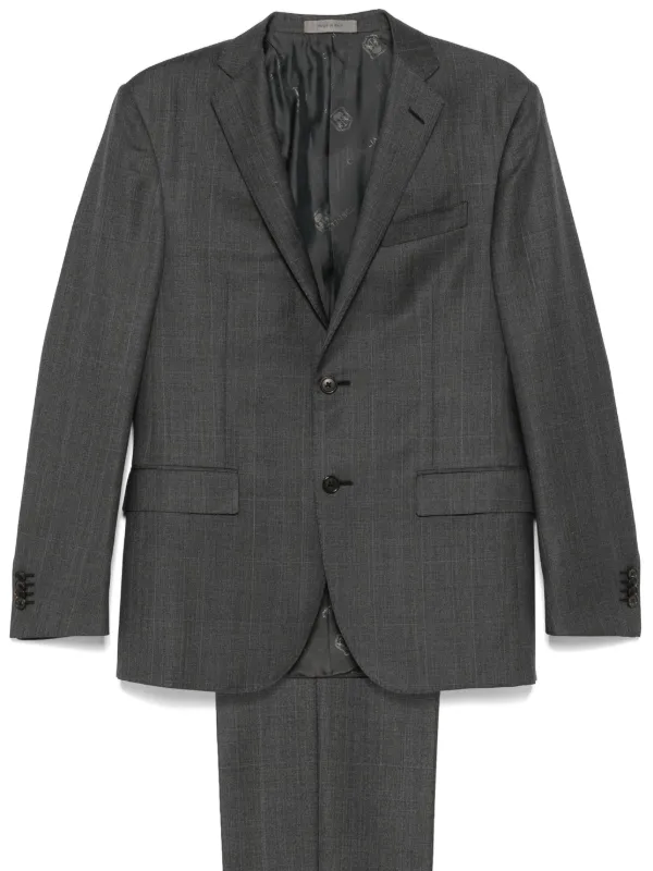 コルネリアーニ グレー系チェック 50 Corneliani チェック スーツ | グレー | FARFETCH JP