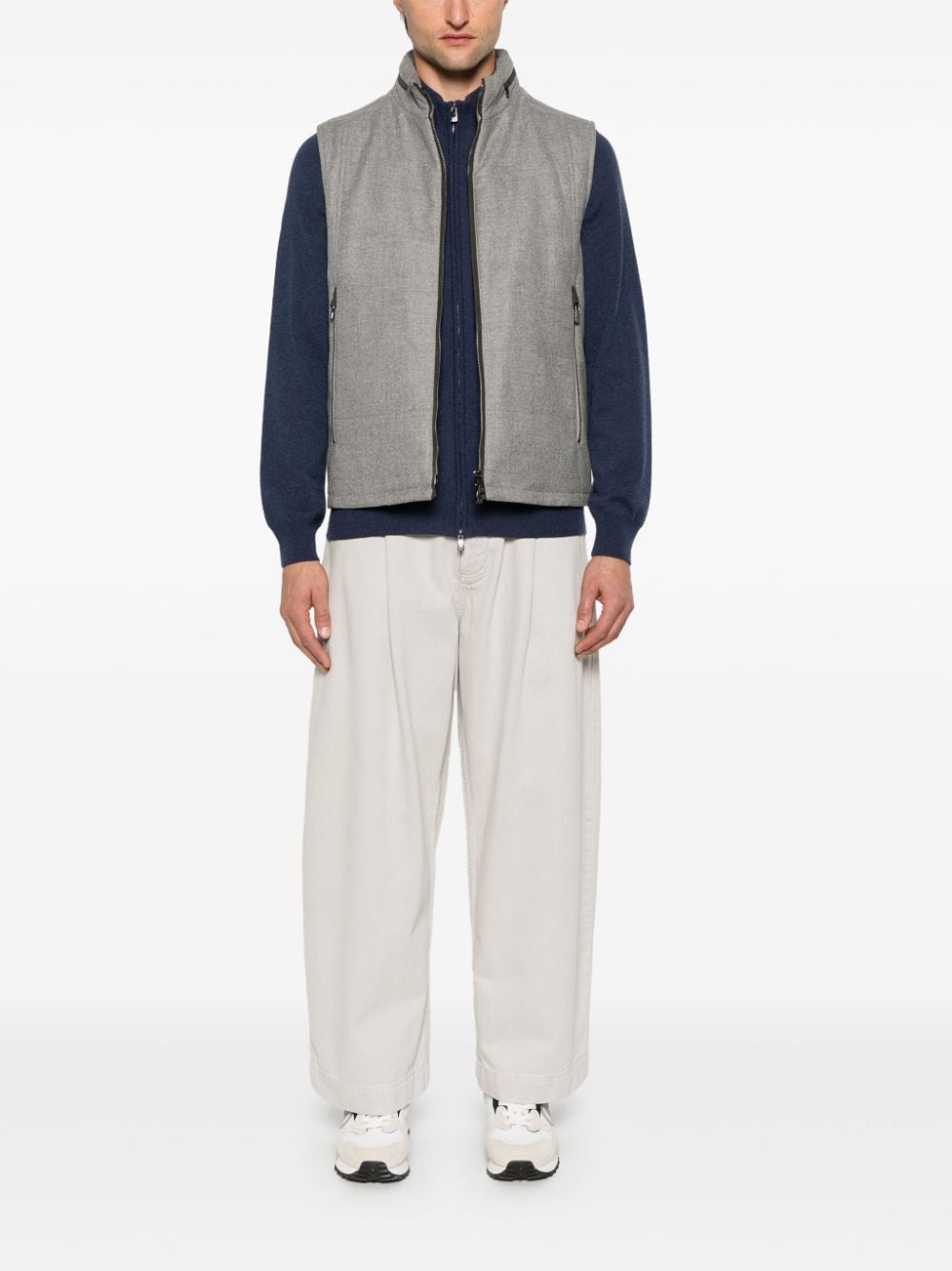 Shop Corneliani Padded Gilet In Grey