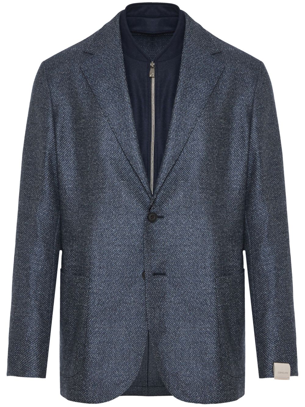 Corneliani Blazer met enkele rij knopen Zwart