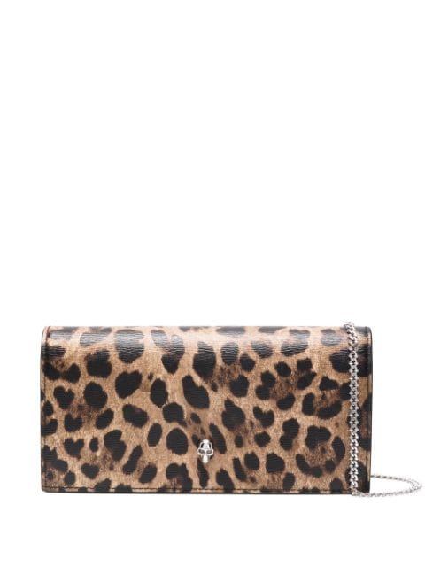 Alexander McQueen bolsa de mano con estampado de leopardo