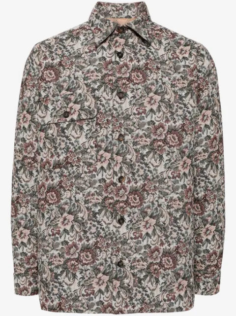 Bless floral-print shirt jacket