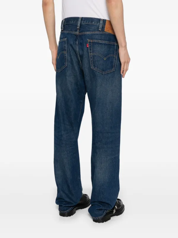 Bless x Levi's zip-detail Cotton Jeans | Blue | FARFETCH
