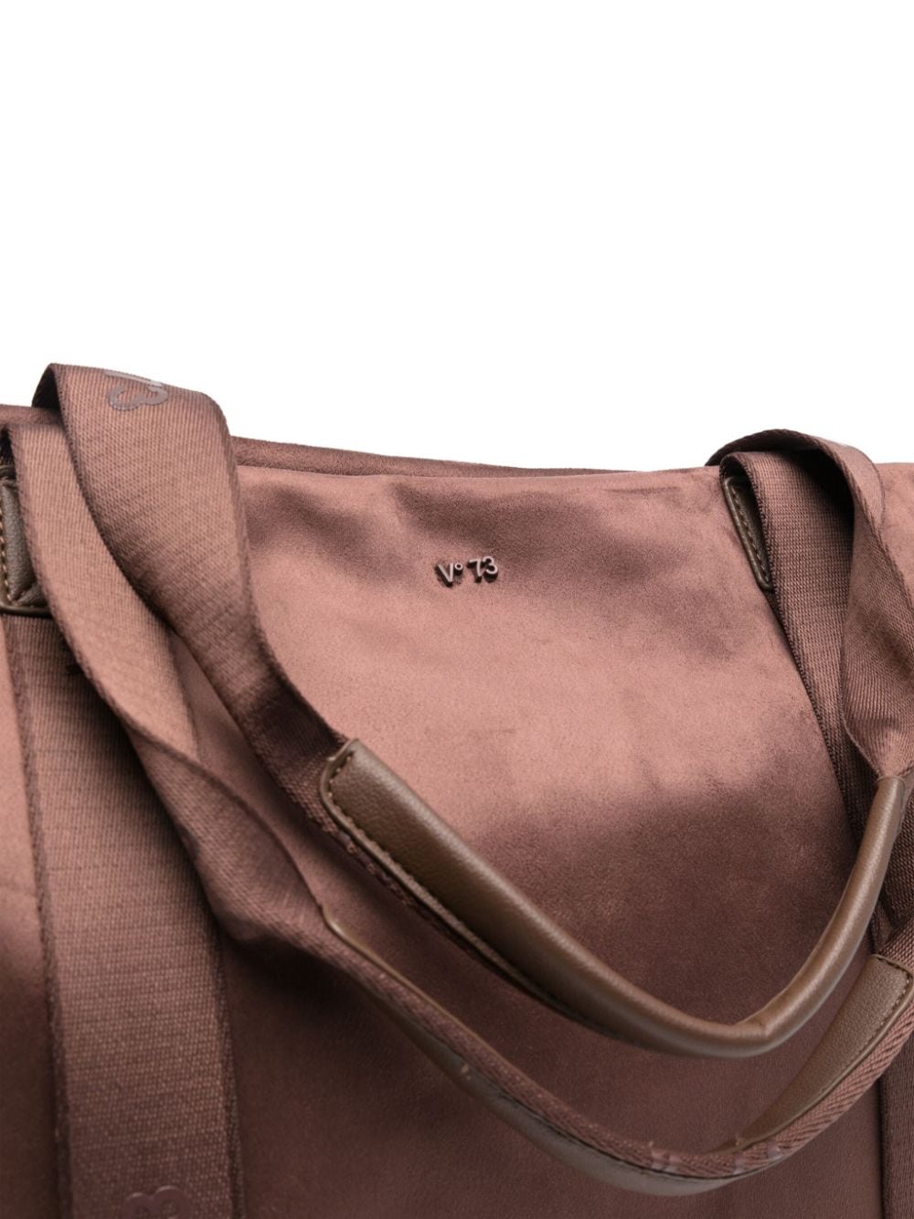 Shop V73 Tonal Suede Tote Bag In Brown