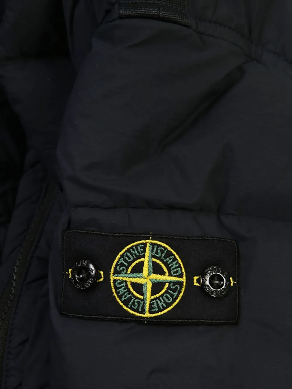 Stone Island Junior Donsjack met capuchon Blauw