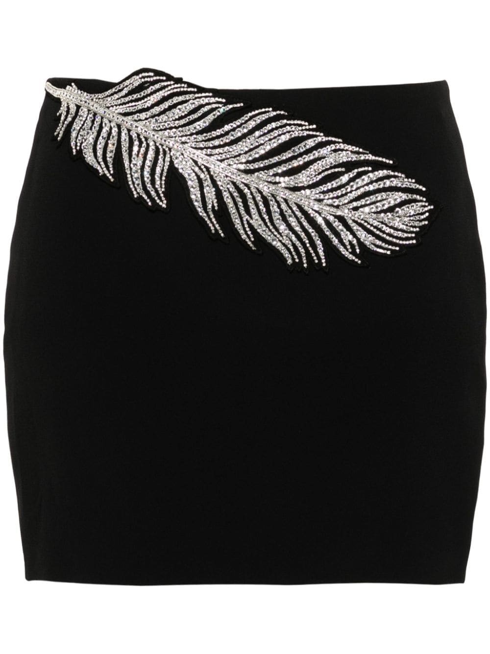 David Koma Crystal-embellished Mini Skirt In Black