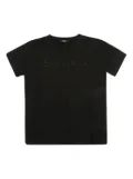 Balmain Kids logo-lettering cotton T-shirt - Black