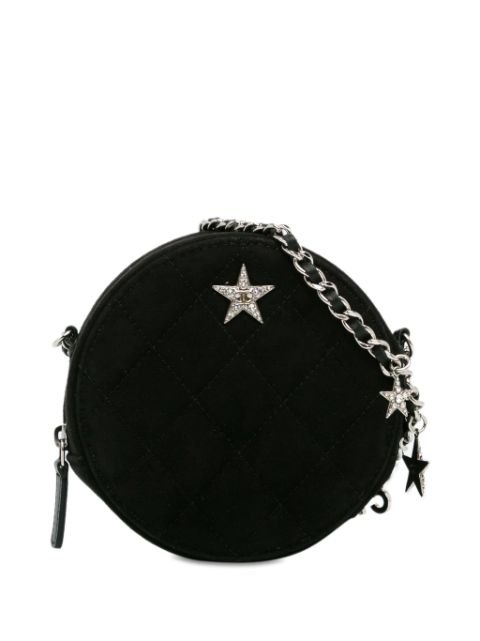 HOT SALE CHANEL 2019 Suede Cocostellar Round Clutch on Chain crossbody bag Women