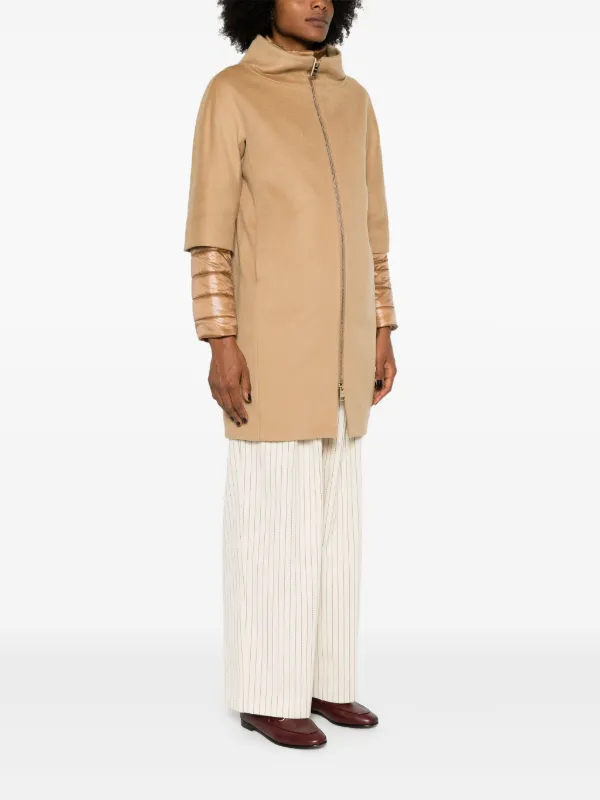 【関税＆送料込み】Herno Beige Wool Capes CAPE IN NEW CASHMERE AND NYLON ULTRALIGHT in Light Pink for
