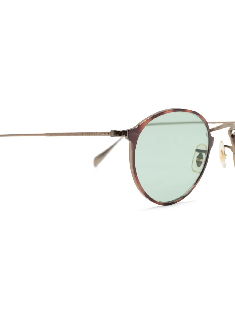 Oliver Peoples Dawsin zonnebril met rond montuur Bruin